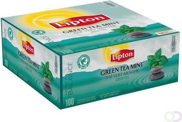 Lipton Thee Green tea mint met envelop 100stuks