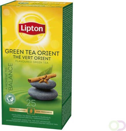Lipton Thee Green Tea OriÃnt met envelop 25stuks