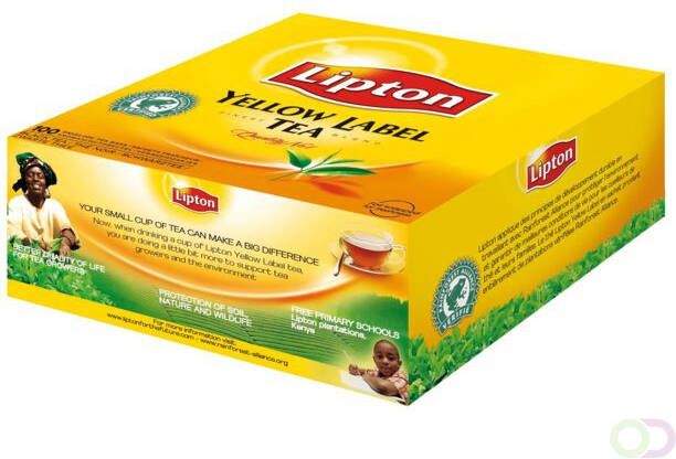 Lipton Thee Yellow label zonder envelop 100stuks