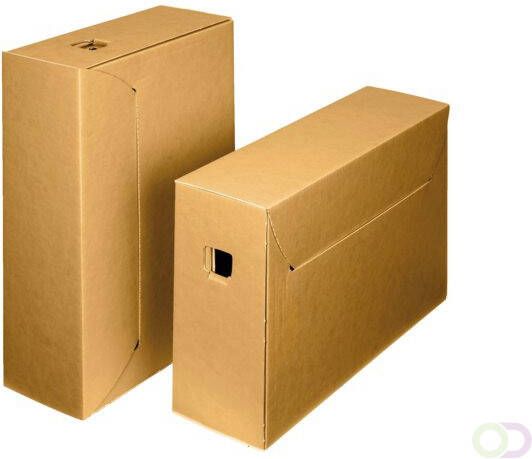 Loeffs Loeff&apos;s archiefdoos City box 10+ ft 390 x 260 x 115 mm bruin wit pak van 50 stuks