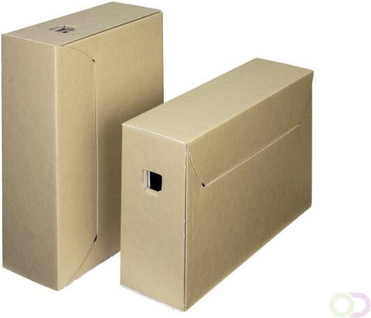 Loeffs Loeff&apos;s archiefdoos City Box 30+ ft 390 x 260 x 115 mm bruin wit pak van 50 stuks