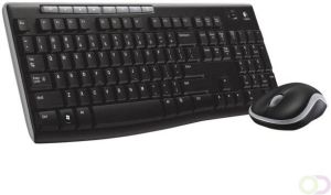 Logitech draadloos toetsenbord en muis MK270 qwerty zwart