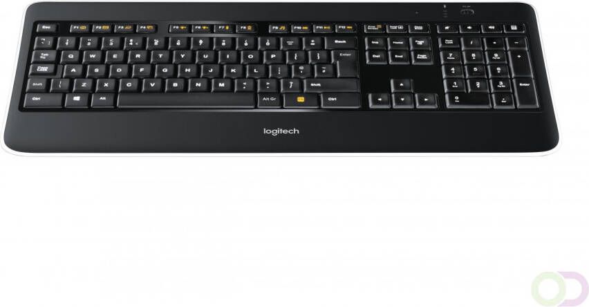 Logitech Wireless Illuminated Keyboard K800 toetsenbord RF Draadloos AZERTY Belgisch Zwart (920-002379)
