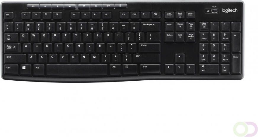 Logitech Wireless Keyboard K270 toetsenbord RF Draadloos QWERTY Engels Zwart (920-003736)