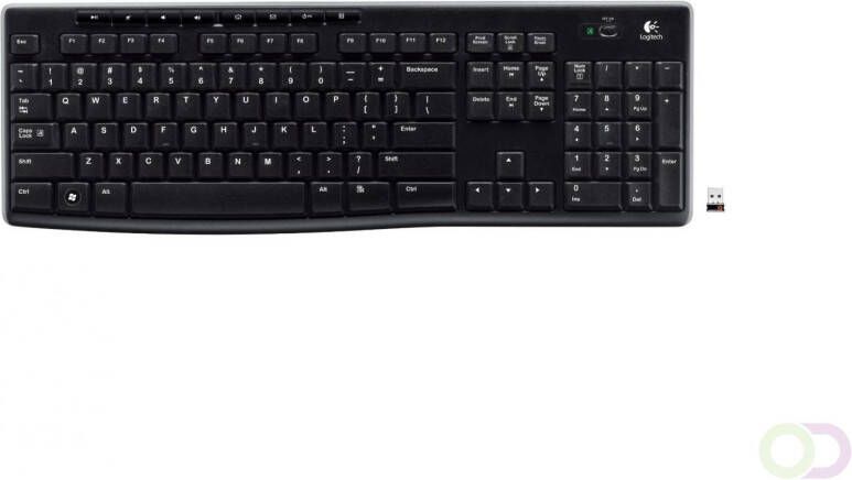 Logitech Wireless Keyboard K270 toetsenbord RF Draadloos QWERTZ Zwitsers Zwart (920-003743)