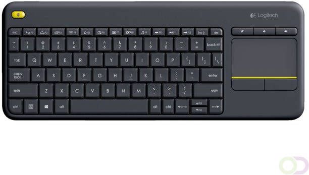 Logitech Wireless Touch Keyboard K400 Plus toetsenbord RF Draadloos QWERTY Engels Zwart (920-007145)