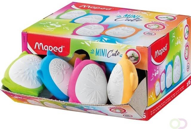 Maped Gum Mini Cute Squeeze display Ã¡ 16 stuks assorti