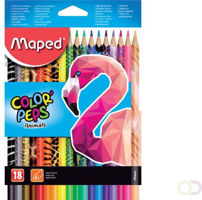 Maped Kleurpotlood Color'Peps Animals set Ã¡ 18 kleuren