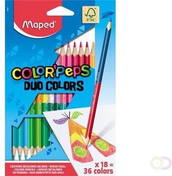 Maped kleurpotlood Color'Peps Duo blister met 18 stuks