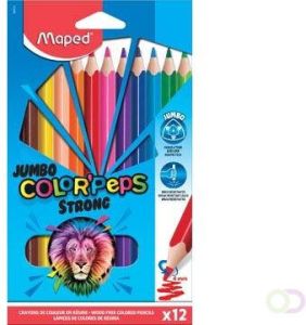 Maped kleurpotlood Color&apos;Peps Jumbo Strong 12 potloden in een kartonnen etui