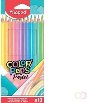 Maped kleurpotlood Color&apos;Peps Pastel 12 potloden in een kartonnen etui