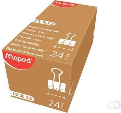 Maped Office Maped foldbackclip 24 mm zwart doos van 12 stuks