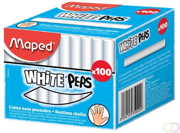 Maped Schoolbordkrijt White'Peps doos Ã¡ 100 stuks wit