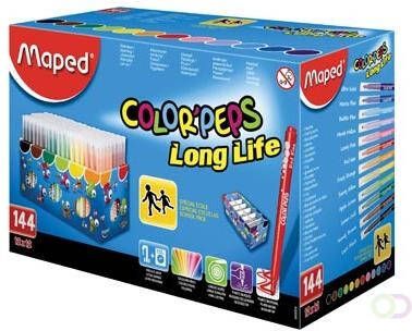 Maped Viltstift Color'Peps 144 stiften in een kartonnen doos (classpack)