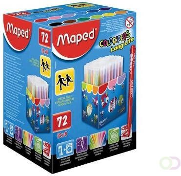 Maped Viltstift Color&apos;Peps 72 stiften in een kartonnen doos (classpack)