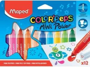 Maped viltstift Color'Peps Mini Jumbo etui van 12 stuks in geassorteerde kleuren