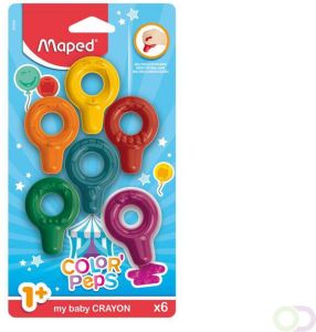 Maped Waskrijt baby Early Age blister Ã  6 stuks assorti