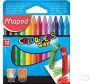 Maped waskrijt Color&apos;Peps Wax doos van 12 stuks in geassorteerde kleuren - Thumbnail 1