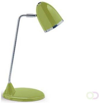 Maul bureaulamp spaarlamp Starlet warmwit licht op voet groen