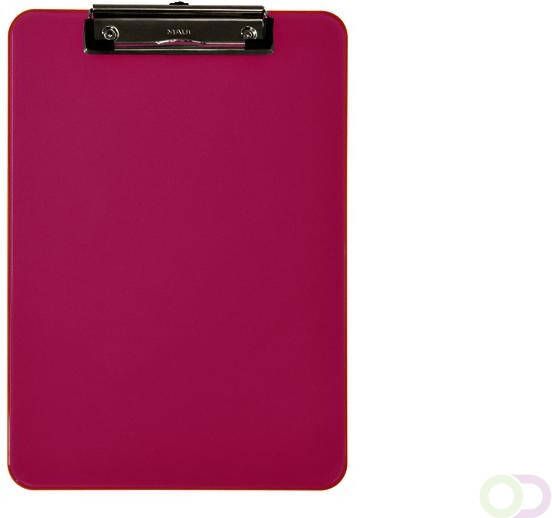 MAUL Klembord A4 staand transparant PS neon roze