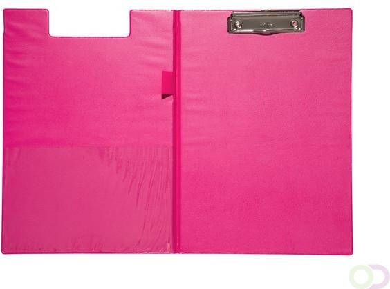 Maul Klembordmap A4 staand met penlus neon roze