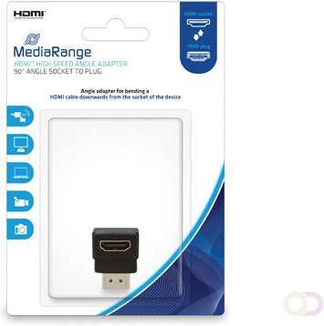 MediaRange HDMI High Speed Hoek-adapter 90 graden Contrastekker stekker