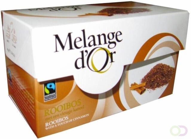 Melange d'Or Rooibos-Kaneel 20 zakjes 2gr. Fair Trade