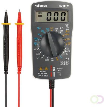 Velleman DIGITALE MULTIMETER CAT. II 500 V CAT III 300 V 1999 COUNTS