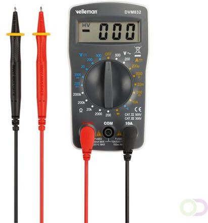 3Â Â½-DIGIT DIGITALE MULTIMETER 19 BEREIKEN CAT III 300 V