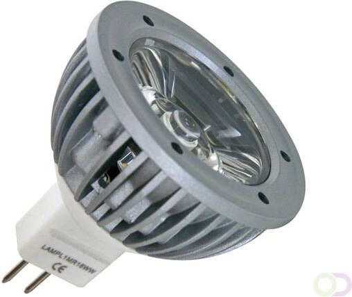 3W LED LAMP KOUD WIT (6400K) 12VAC DC MR16