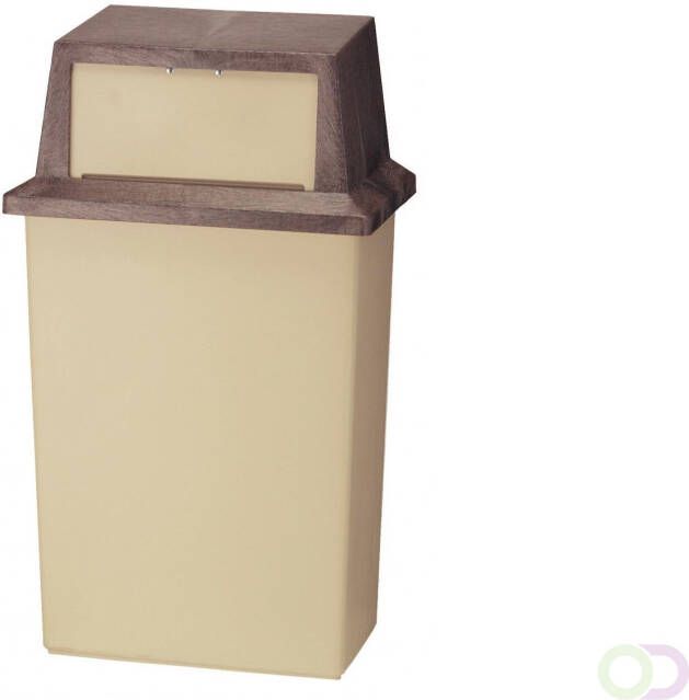 Merkloos Afvalbak Wall-Hugger 80 liter Beige