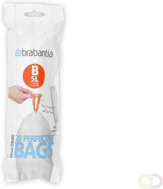 Afvalzak 5 liter met trekbandsluiting (B) Brabantia