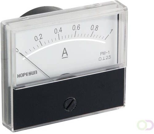 Velleman ANALOGE PANEELMETER VOOR DC STROOMMETINGEN 1A DC 70 x 60mm