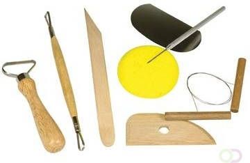 Merkloos Basisset klei set met 6 stuks