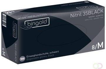 Merkloos Bingold handschoenen uit nitril large zwart