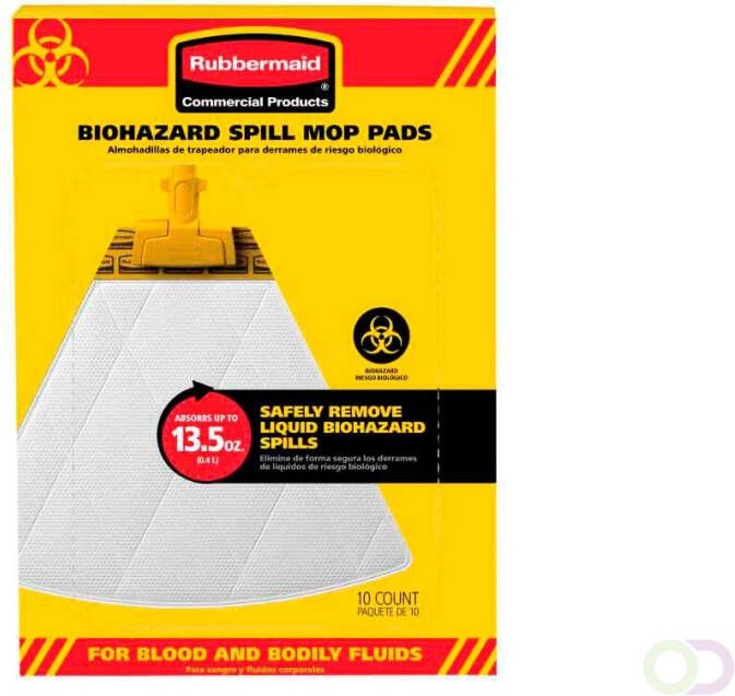 Biohazard Spill Mop Navulling Pads Rubbermaid