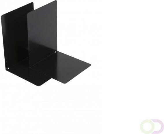 V-part Boekensteun metaal set van 2 stuks zwart