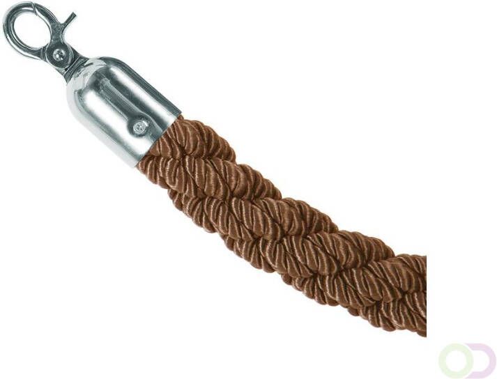 Brons Gedraaid Koord Met Chromen Clips