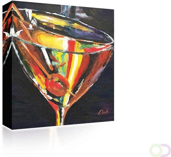 Canvas Abstract cocktail glass