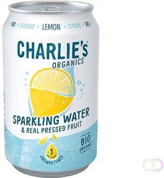 Merkloos Charlie's vruchtenlimonade Lemon blikje van 330 ml pak van 12 stuks