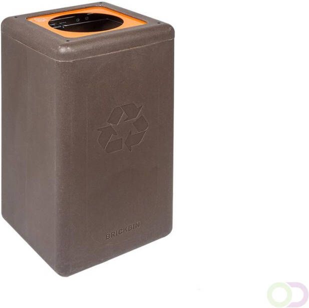 Circulaire Afvalbak BrickBin gerecycled koffiedik Plastic 65 ltr