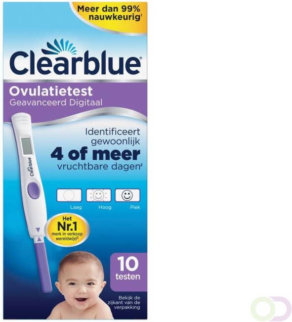Clearblue Geavanceerde Digitale Ovulatietestset 1 Digitale Houder En 10 Testen