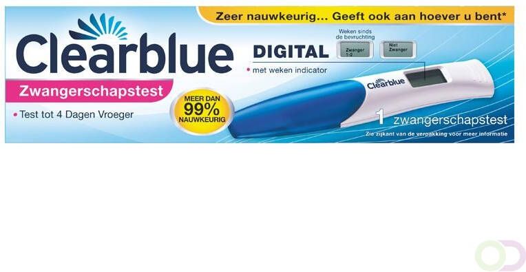 Clearblue Zwangerschapstest Met Wekenindicator: Stelt Het Aantal Weken Vast 1 Digitale Test