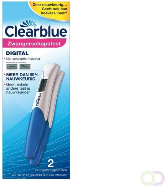 Clearblue Zwangerschapstest Met Wekenindicator: Stelt Het Aantal Weken Vast 2 Digitale Testen