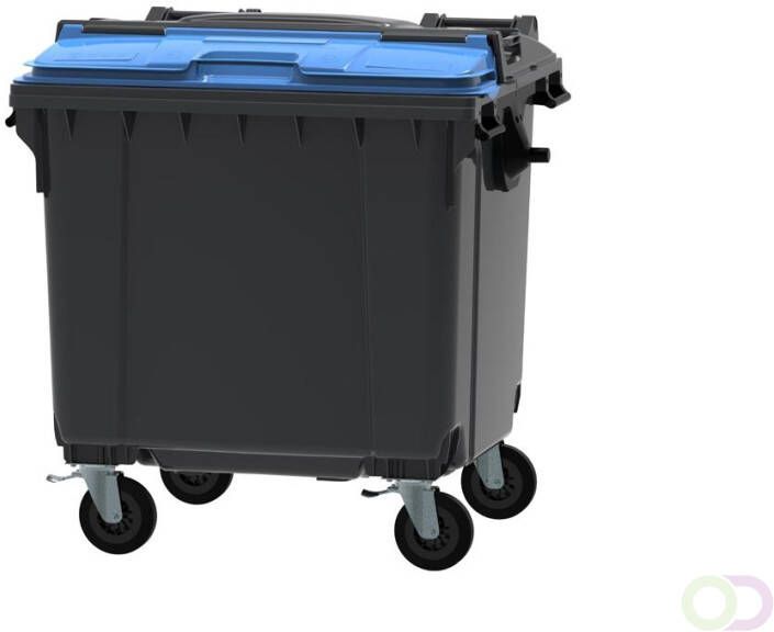 Container 1100 liter split deksel