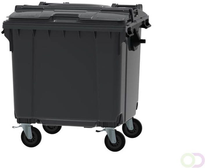Container 1100 liter split deksel