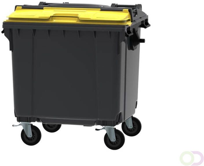 Container 1100 liter split deksel