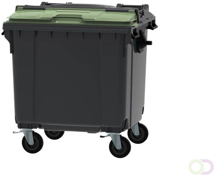 Container 1100 liter split deksel
