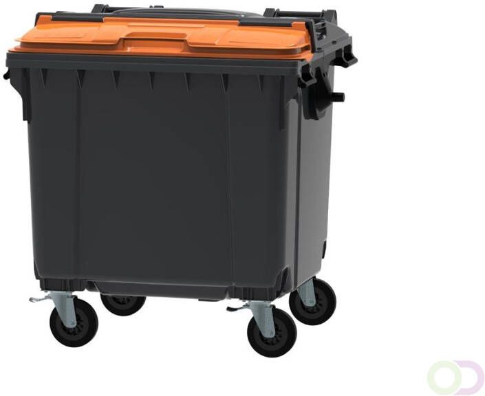 Container 1100 liter split deksel