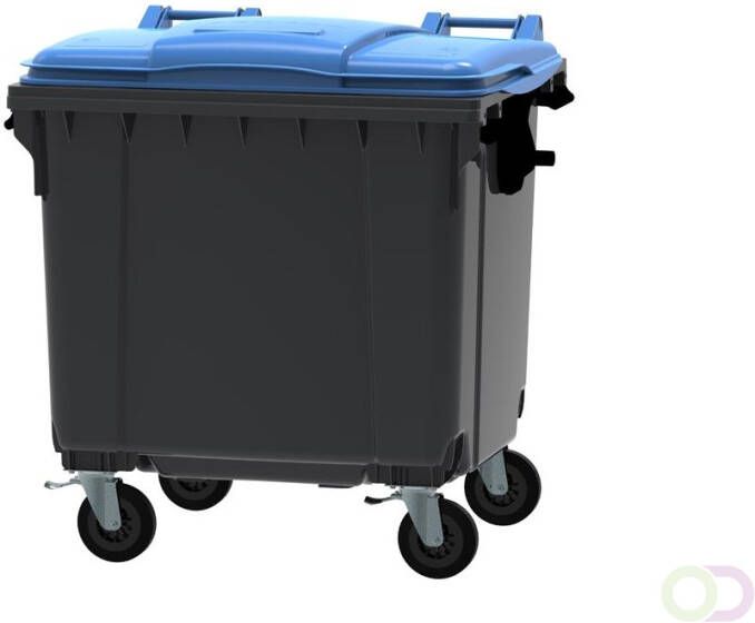 Container 1100 liter vlak deksel